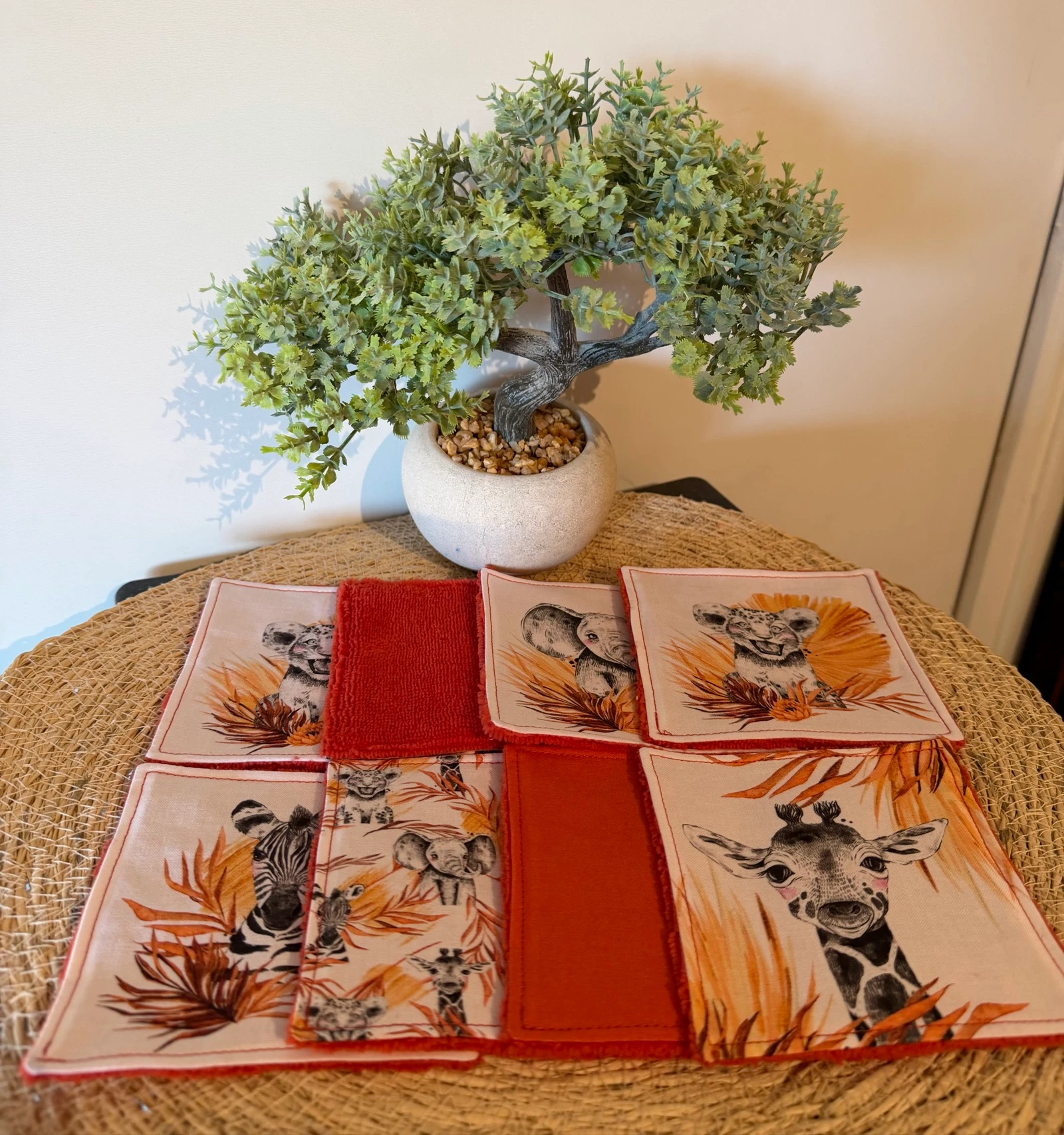 Lingettes savane terracota 
